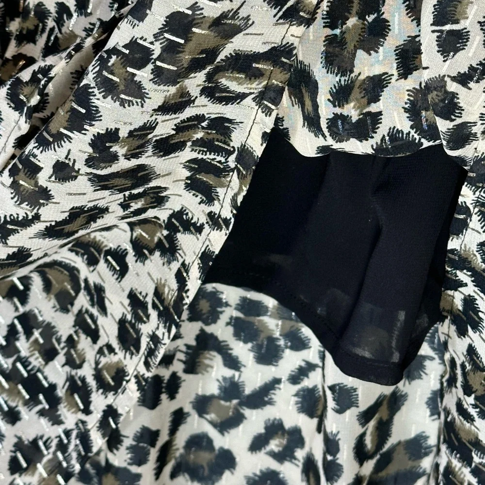 Walter Baker Leandria Dress Surplice Hi-Low Tiered Ruffle Hem Leopard Print NEW - Picture 11 of 17